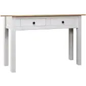vidaXL Wandtafel Panama Range 110x40x72 cm massief grenenhout wit