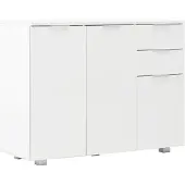 vidaXL Dressoir 107x35x80,5 cm hoogglans wit