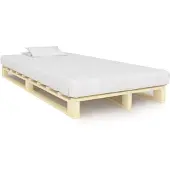 vidaXL Bedframe pallet massief grenenhout 120x200 cm