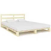 vidaXL Bedframe pallet massief grenenhout 200x200 cm