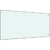 vidaXL Spatscherm keuken 100x50 cm gehard glas melkwit
