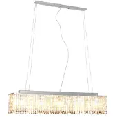 vidaXL Plafondlamp met kristallen kralen 104 cm zilverkleurig