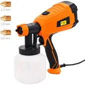 vidaXL Elektrische verfspuit met 3 spuitmonden, 500 W, 800 ml