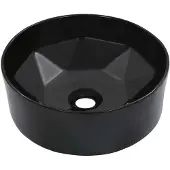 vidaXL Wastafel 36x14 cm keramiek zwart