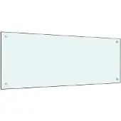vidaXL Spatscherm keuken 100x40 cm gehard glas melkwit
