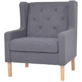 vidaXL Fauteuil stof grijs