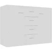 vidaXL Dressoir, wit, 88x30x65 cm, houtvezel