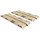 vidaXL Lattenbodems 2 st met 28 latten 7 zones 70x200 cm