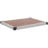 vidaXL Receveur de douche extérieur WPC Inox 80x62 cm Marron