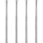 vidaXL Tafelpoten telescopisch 4 st 710-1100 mm chroomkleurig