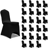vidaXL Stoelhoezen stretch 24 st zwart