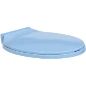 vidaXL Toiletbril soft-close ovaal blauw