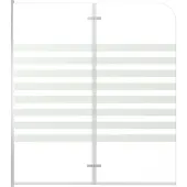 vidaXL Douchecabine, 120x140 cm, helder glas, met strepen