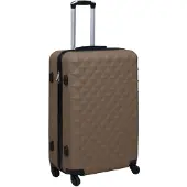 vidaXL Hartvormige trolley, Braun, ABS-kunststof