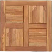 vidaXL Tafelblad 60x60x2,5 cm massief teakhout