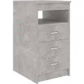 vidaXL Ladekast 40x50x76 cm bewerkt hout betongrijs