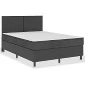 vidaXL Boxspringframe stof grijs 140x200 cm