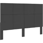 vidaXL Hoofdbord 180x200 cm stof donkergrijs