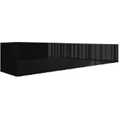 Meubella TV-meubel Flame - Hoogglans zwart - 180 cm - Zwevend