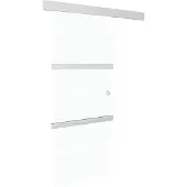vidaXL Schuifdeur met veiligheidsglas en aluminium frame, 90x212 cm, zilverkleurig