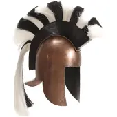 vidaXL Soldatenhelm Grieks replica LARP staal koperkleurig