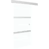 vidaXL Schuifdeur met zachte stoppers, veiligheidsglas (ESG) en aluminium, 90x205 cm