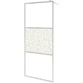 vidaXL Inloopdouchewand met stenenmotief 140x195 cm ESG-glas