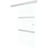 vidaXL Schuifdeur 76x212 cm ESG-glas en aluminium zilverkleurig