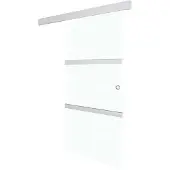 vidaXL Schuifdeur met softclose-mechanisme, veiligheidsglas (ESG) en aluminium, 76x205 cm
