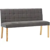 vidaXL Bankje 140 cm fluweel grijs