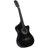 vidaXL Gitaar cutaway met 6 snaren western klassiek 38" zwart