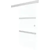vidaXL Schuifdeur 90x205 cm ESG-glas en aluminium zilverkleurig