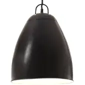 Kamome vidaXL Hanglamp, industriële stijl, 25W, zwart, rond, 32 cm, E27