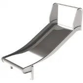 Intergard Glijbaan RVS voor speeltoestellen breed (platformhoogte 150cm)