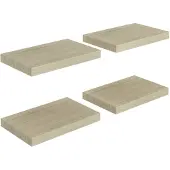 vidaXL Wandschappen zwevend 4 st 40x23,5x3,8 cm MDF eikenkleurig