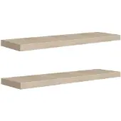 vidaXL Wandschappen zwevend 2 st 90x23,5x3,8 cm MDF eikenkleurig