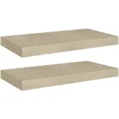 vidaXL Wandschappen zwevend 2 st 50x23,5x3,8 cm MDF eikenkleurig
