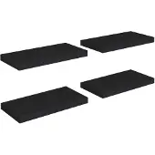 vidaXL Wandschappen zwevend 4 st 50x23,5x3,8 cm MDF zwart