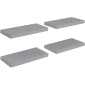 vidaXL Wandschappen zwevend 4 st 50x23,5x3,8 cm MDF grijs