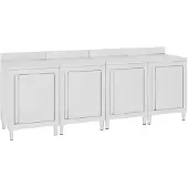 vidaXL Werktafelkast commercieel 240x60x96 cm roestvrij staal
