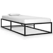 vidaXL Bedframe, zwart, metaal, 100x200 cm