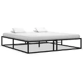 vidaXL Bedframe, zwart, metaal, 180x200 cm