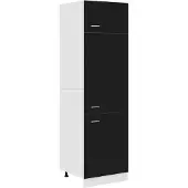 vidaXL Ombouwkast voor koelkast Lyon 60x57x207 cm bewerkt hout zwart
