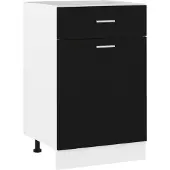 vidaXL Ladekast Lyon, zwart, 50x46x81,5 cm, houtvezel