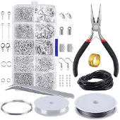 FLOKOO Sieraden Maken Starter Set - Zilver - DIY Zelf Sieraden - 850-delig