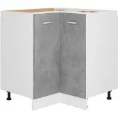 vidaXL Hoekonderkast Lyon 75,5x75,5x81,5 cm bewerkt hout betongrijs