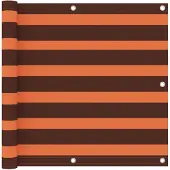 vidaXL Balkonscherm 90x300 cm oxford stof oranje en bruin