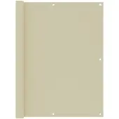 vidaXL Balkonscherm 120x600 cm oxford stof crème