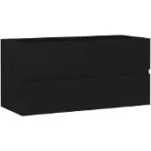 vidaXL Wastafelkast 90x38,5x45 cm bewerkt hout zwart