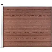 vidaXL Schuttingpaneel 175x146 cm HKC bruin